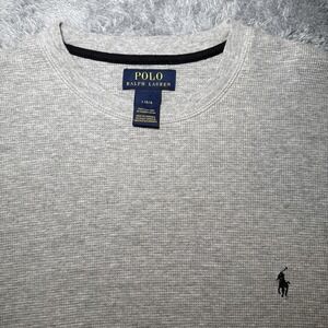 Polo Ralph Lauren Men's SZ L Cotton Short Sleeve Grey T Shirt Thermal Knit